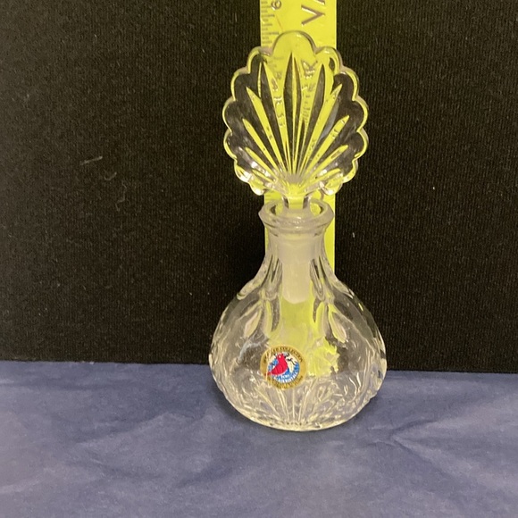 Hafbauer German perfume bottle (empty) vintage bottle seashell 24% lead crystal - Picture 7 of 8